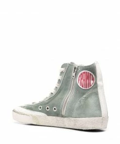 Golden Goose Green 'Francy' High Top Trainers Shoes 8 Golden Goose Green 'Francy' High Top Trainers Shoes