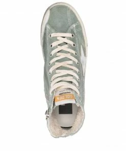 Golden Goose Green 'Francy' High Top Trainers Shoes 9 Golden Goose Green 'Francy' High Top Trainers Shoes