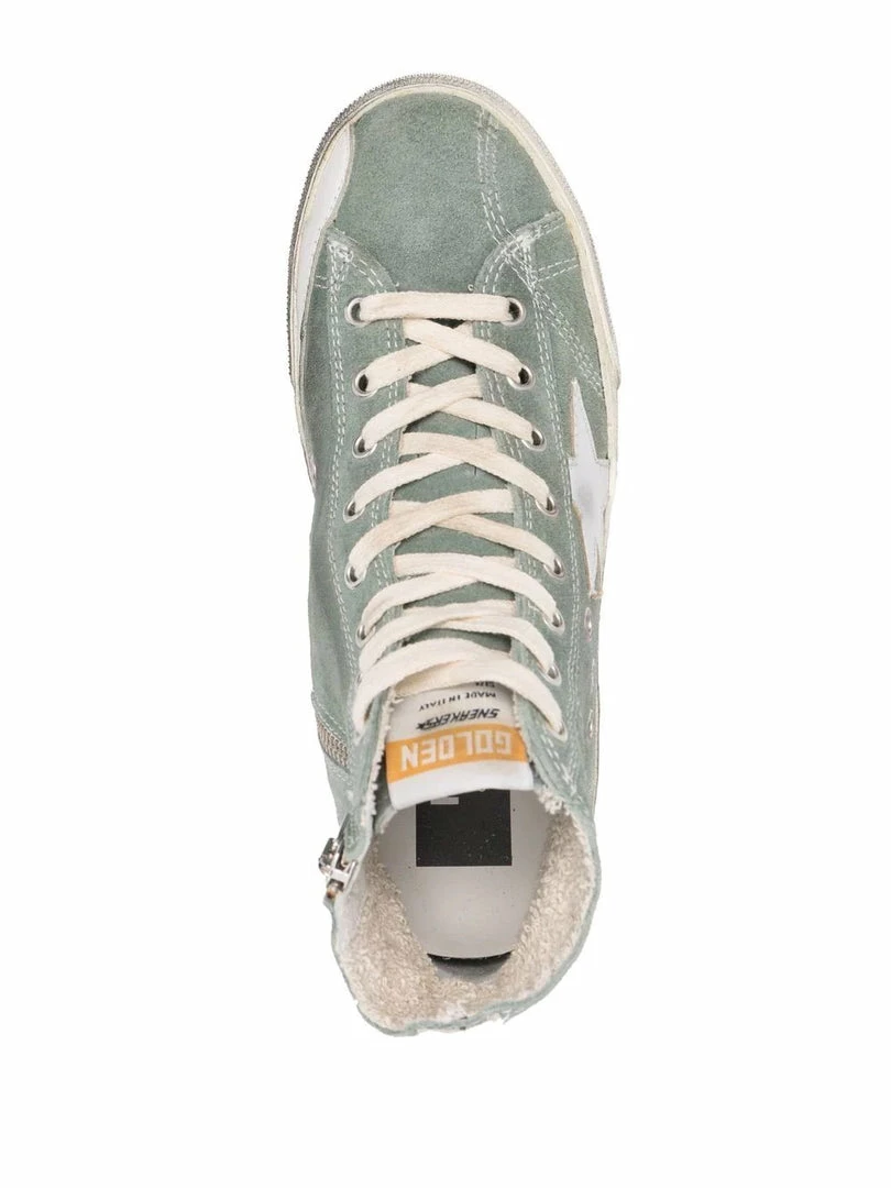 Golden Goose Green 'Francy' High Top Trainers Shoes 6 Golden Goose Green 'Francy' High Top Trainers Shoes