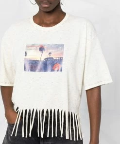 Ganni 'Greetings From' Graphic Cropped T-shirt 12 Ganni 'Greetings From' Graphic Cropped T-shirt