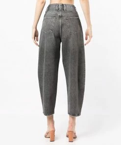 Agolde Grey 'Balloon High Rise Curved Taper Jeans'