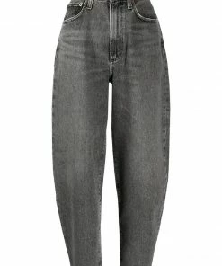 Agolde Grey 'Balloon High Rise Curved Taper Jeans'