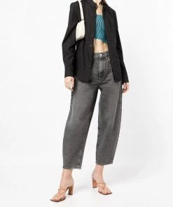 Agolde Grey 'Balloon High Rise Curved Taper Jeans'