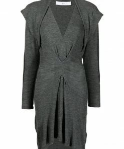 IRO Grey 'Kamila' Knitted Mini Dress