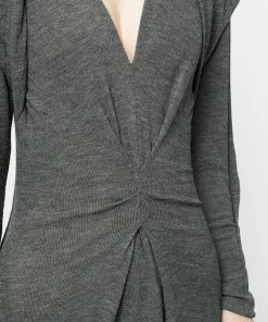 IRO Grey 'Kamila' Knitted Mini Dress