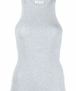 Anine Bing Grey ‘Eva’ Ribbed Tank Top