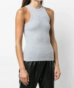Anine Bing Grey ‘Eva’ Ribbed Tank Top 9 Anine Bing Grey ‘Eva’ Ribbed Tank Top