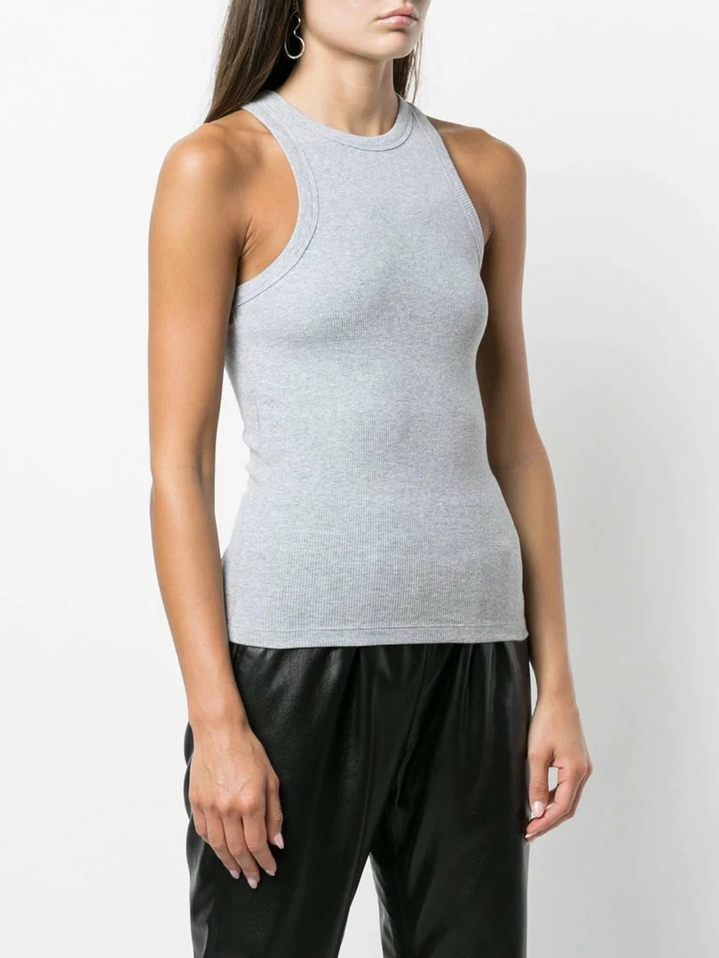 Anine Bing Grey ‘Eva’ Ribbed Tank Top 5 Anine Bing Grey ‘Eva’ Ribbed Tank Top