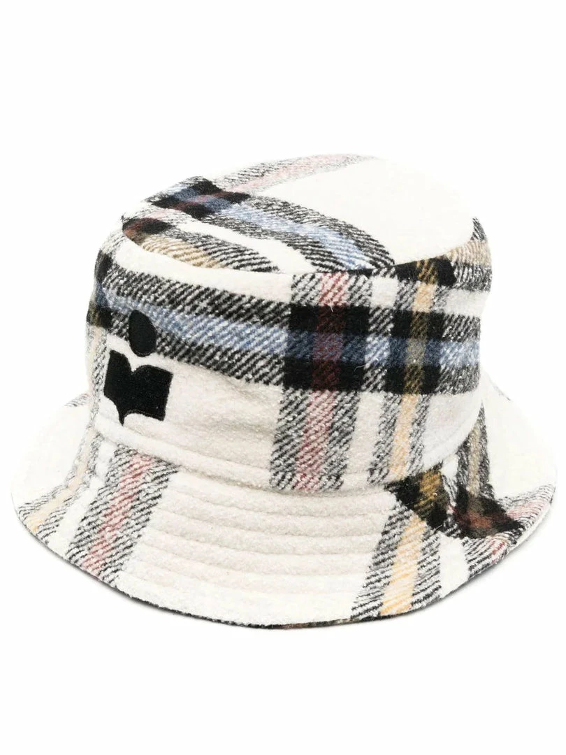 Isabel Marant Etoile Ecru 'Haley' Checked Bucket Hat 3 Isabel Marant Etoile Ecru 'Haley' Checked Bucket Hat