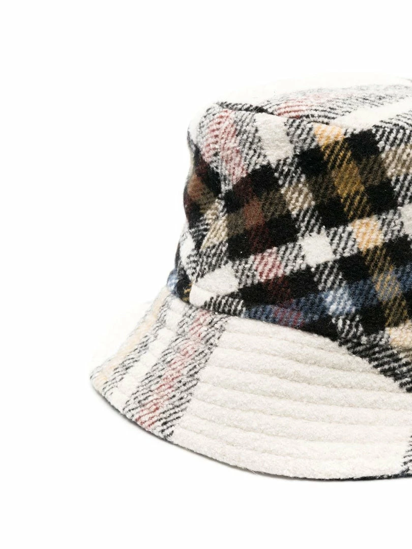 Isabel Marant Etoile Ecru 'Haley' Checked Bucket Hat 4 Isabel Marant Etoile Ecru 'Haley' Checked Bucket Hat