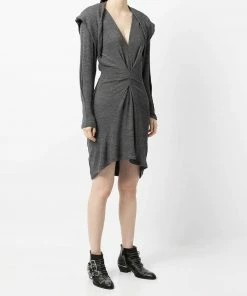 IRO Grey 'Kamila' Knitted Mini Dress