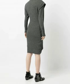 IRO Grey 'Kamila' Knitted Mini Dress