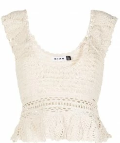 Rixo London 'Indiana' Crochet Top