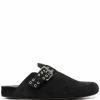 Isabel Marant Black 'Mirvin' Buckle Fastened Mules Shoes 1 Isabel Marant Black 'Mirvin' Buckle Fastened Mules Shoes