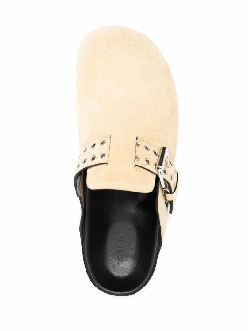 Isabel Marant Shoes Ecru 'Mirvin' Buckle Fastened Mules 6 Isabel Marant Shoes Ecru 'Mirvin' Buckle Fastened Mules