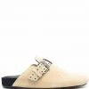 Isabel Marant Shoes Ecru 'Mirvin' Buckle Fastened Mules