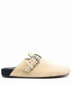 Isabel Marant Shoes Ecru'Mirvin' Buckle Fastened Mules