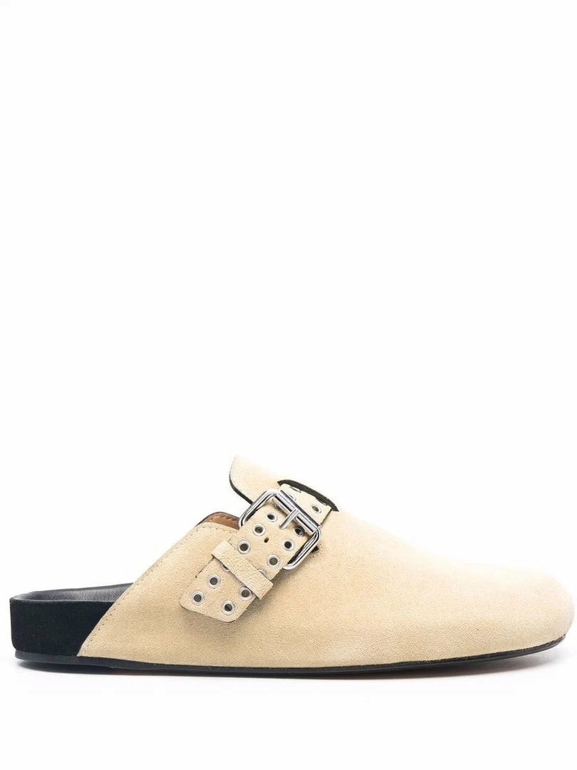 Isabel Marant Shoes Ecru 'Mirvin' Buckle Fastened Mules 3 Isabel Marant Shoes Ecru 'Mirvin' Buckle Fastened Mules