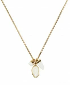 Isabel Marant White And Gold 'Charm Pendant Necklace' Accessories