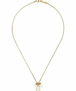 Isabel Marant White And Gold 'Charm Pendant Necklace' Accessories