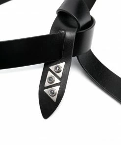 Isabel Marant Accessories Black ‘Letri’ Stud Detail Belt