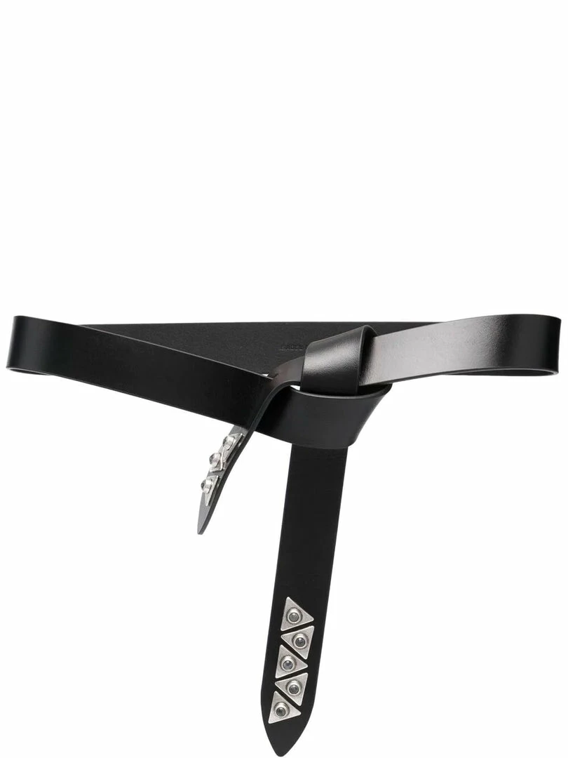 Isabel Marant Accessories Black ‘Letri’ Stud Detail Belt 3 Isabel Marant Accessories Black ‘Letri’ Stud Detail Belt