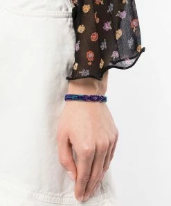 Isabel Marant Accessories Purple And Silver 'Glass Bead Bracelet'