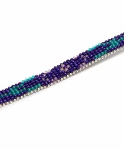 Isabel Marant Accessories Purple And Silver 'Glass Bead Bracelet'