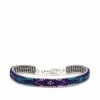 Isabel Marant Accessories Purple And Silver 'Glass Bead Bracelet'