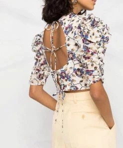 Isabel Marant Etoile Clothing Cream 'Silva' Floral Top 10 Isabel Marant Etoile Clothing Cream 'Silva' Floral Top