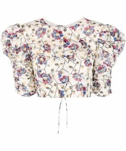Isabel Marant Etoile Clothing Cream 'Silva' Floral Top