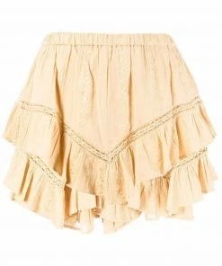 Isabel Marant Etoile Honey Toned 'Jocadia' Shorts Clothing