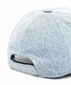Isabel Marant Light Blue 'Tyron' Logo Denim Cap