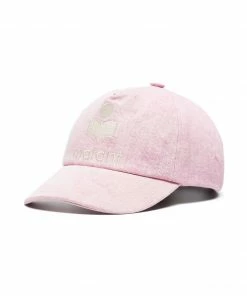 Isabel Marant Light Pink 'Tyron' Logo Denim Cap 10 Isabel Marant Light Pink 'Tyron' Logo Denim Cap
