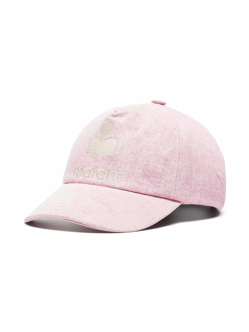 Isabel Marant Light Pink 'Tyron' Logo Denim Cap 5 Isabel Marant Light Pink 'Tyron' Logo Denim Cap