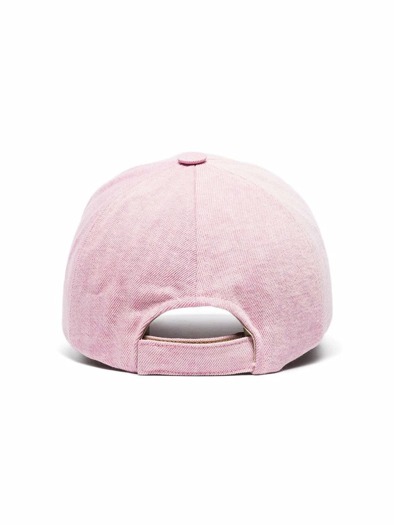 Isabel Marant Light Pink 'Tyron' Logo Denim Cap 6 Isabel Marant Light Pink 'Tyron' Logo Denim Cap