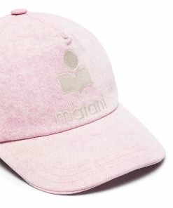 Isabel Marant Light Pink 'Tyron' Logo Denim Cap 12 Isabel Marant Light Pink 'Tyron' Logo Denim Cap