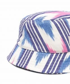 Isabel Marant Pink And Purple 'Haley' Printed Bucket Hat Accessories