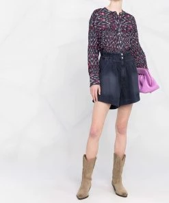 Isabel Marant Etoile 'Lally' Printed Blouse Clothing