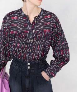 Isabel Marant Etoile 'Lally' Printed Blouse Clothing