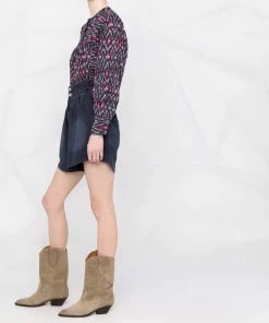 Isabel Marant Etoile 'Lally' Printed Blouse Clothing