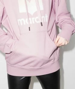 Isabel Marant Etoile Clothing Oversized 'Mansel' Felt Logo Hoodie