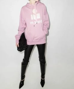 Isabel Marant Etoile Clothing Oversized 'Mansel' Felt Logo Hoodie