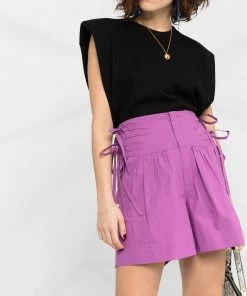 Isabel Marant Etoile Clothing ‘Opala’ High Waist Shorts 12 Isabel Marant Etoile Clothing ‘Opala’ High Waist Shorts