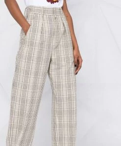 Isabel Marant Etoile Clothing ‘Miro’ Textured Check Trousers