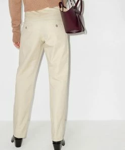 Isabel Marant Etoile Ecru ‘Phil’ High Rise Trousers