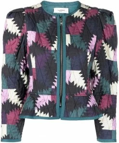 Isabel Marant Etoile 'Hafileal' Geometric Print Jacket Clothing