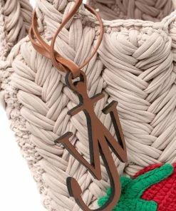 JW Anderson Cream ‘Strawberry Knitted Shopper’