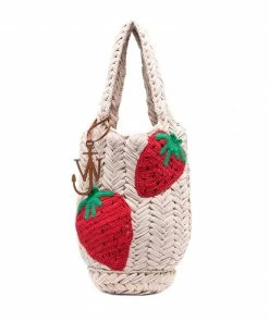 JW Anderson Cream ‘Strawberry Knitted Shopper’