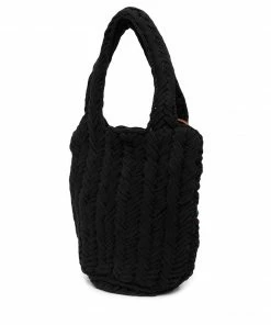 JW Anderson Black ‘Strawberry Knitted Shopper’ Bags